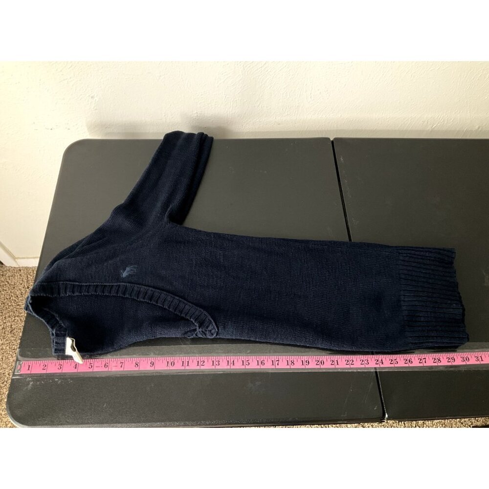 Abercrombie & Fitch Sweater Women Medium Navy V-Neck 100% Cotton Pullover - Picture 8 of 12